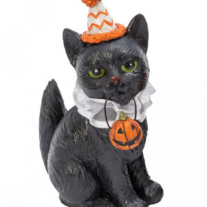 Halloween Clowns Katze mit Kürbis 15cm