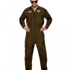 Navy Top Gun Jet Pilot Herren Kostümanzug XS