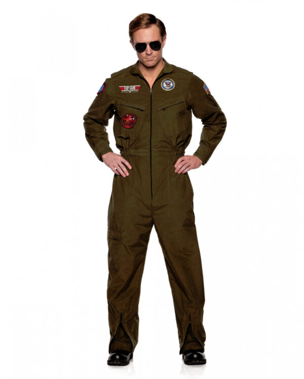 Navy Top Gun Jet Pilot Herren Kostümanzug XS