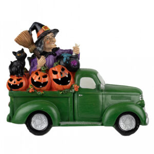 Leuchtender Halloween Pick Up mit Hexe 24cm