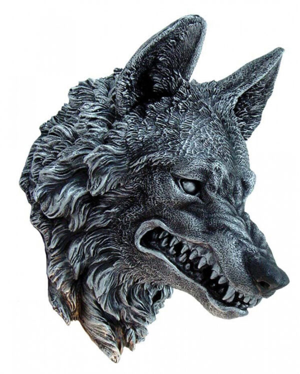 Bedrohlicher Wolf Wandbild 30cm