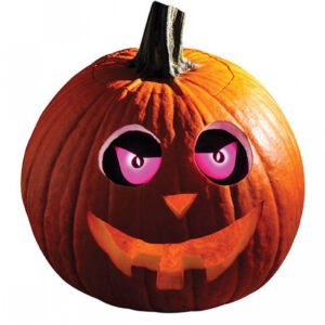 Leuchtende Halloween Kürbis Augen Purple