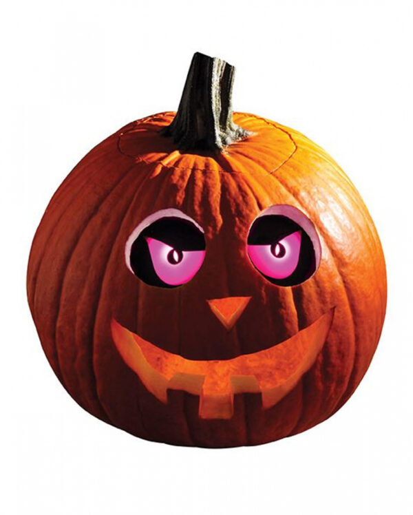 Leuchtende Halloween Kürbis Augen Purple