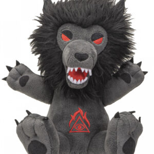 Schwarzer Gothic Werwolf aus Plüsch 20cm