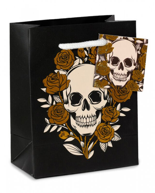 Skulls & Roses Geschenktasche 14x11cm