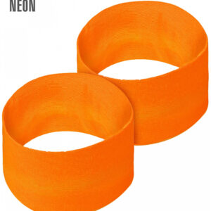 80er Jahre Neonoranges Schweißarmband 2er Set