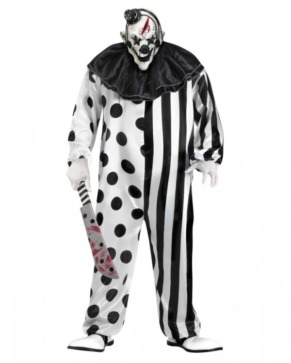 Killer Clown Kostüm mit Maske Plus Size