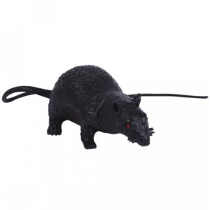 Schwarze Deko Ratte 15cm