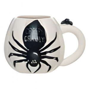 Kürbis Tasse mit schwarzer Spinne