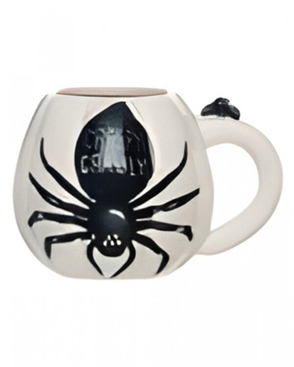 Kürbis Tasse mit schwarzer Spinne