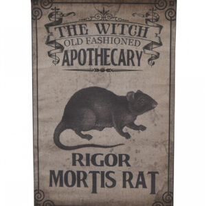 Rigor Mortis Rat Vintage Halloween Leinwand Deko 66cm