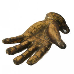 Messingfarbene Hand Wandskulptur 13