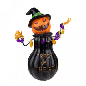 Trick or Treat Hexenkürbis Figur mit LED 20 cm