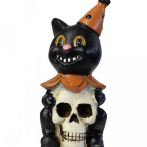 Vintage Halloween Katze Dekofigur 8 cm