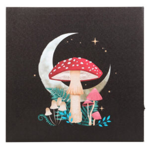 Magic Forest Mushroom Wandbild mit Licht 30x30cm