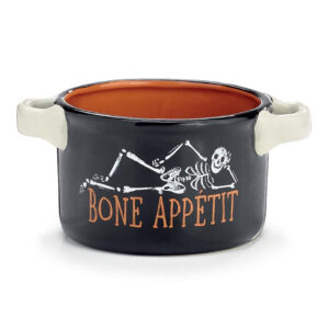 Bone Appetit Skelett Schale mit Knochen als Griff 12cm Ø